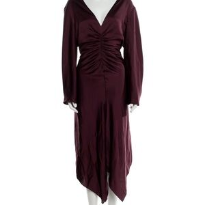 Jonathan Simkhai Dark Burgundy Asymmetrical Dress